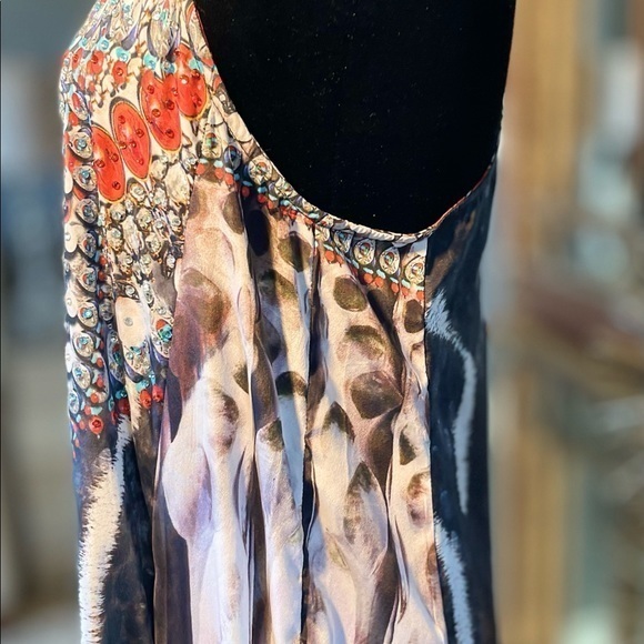 True Colours By La Moda: elegant sequin beaded animal print maxi dress w/pockets - Picture 6 of 14